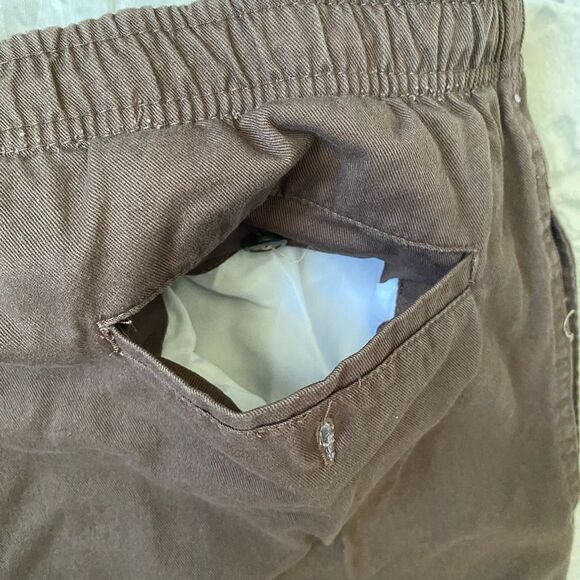 Haband Active Joe men XL short 100% cotton pull on elastic waist casual pants br - Picture 7 of 11